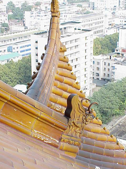    Pagoda roof details,       Yellow Crane Pagoda     